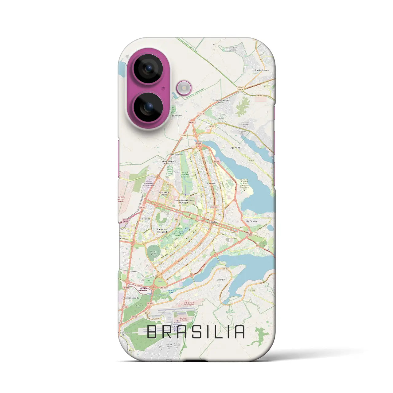 【ブラジリア(ブラジル)】地図柄iPhoneケース(バックカバータイプ)