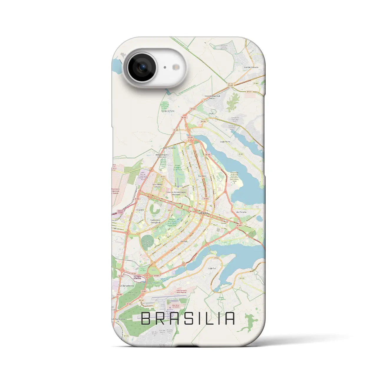 【ブラジリア(ブラジル)】地図柄iPhoneケース(バックカバータイプ)