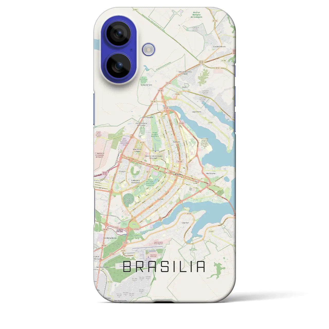 【ブラジリア(ブラジル)】地図柄iPhoneケース(バックカバータイプ)ナチュラル・iPhone 16 Pro Max 用