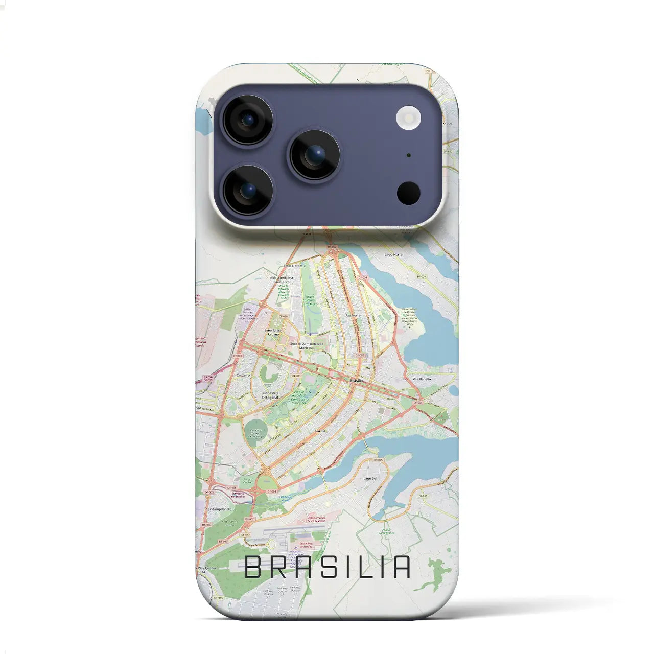 【ブラジリア(ブラジル)】地図柄iPhoneケース(バックカバータイプ)ナチュラル・iPhone 17 Pro Max 用