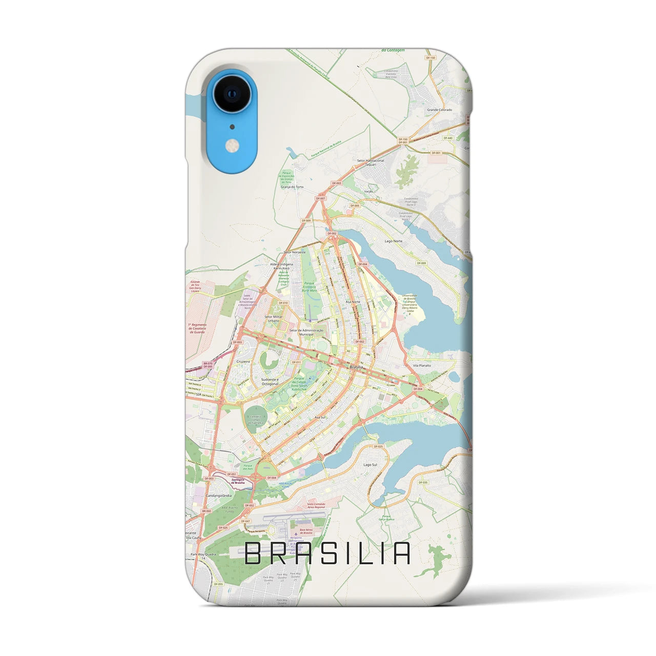 【ブラジリア(ブラジル)】地図柄iPhoneケース(バックカバータイプ)