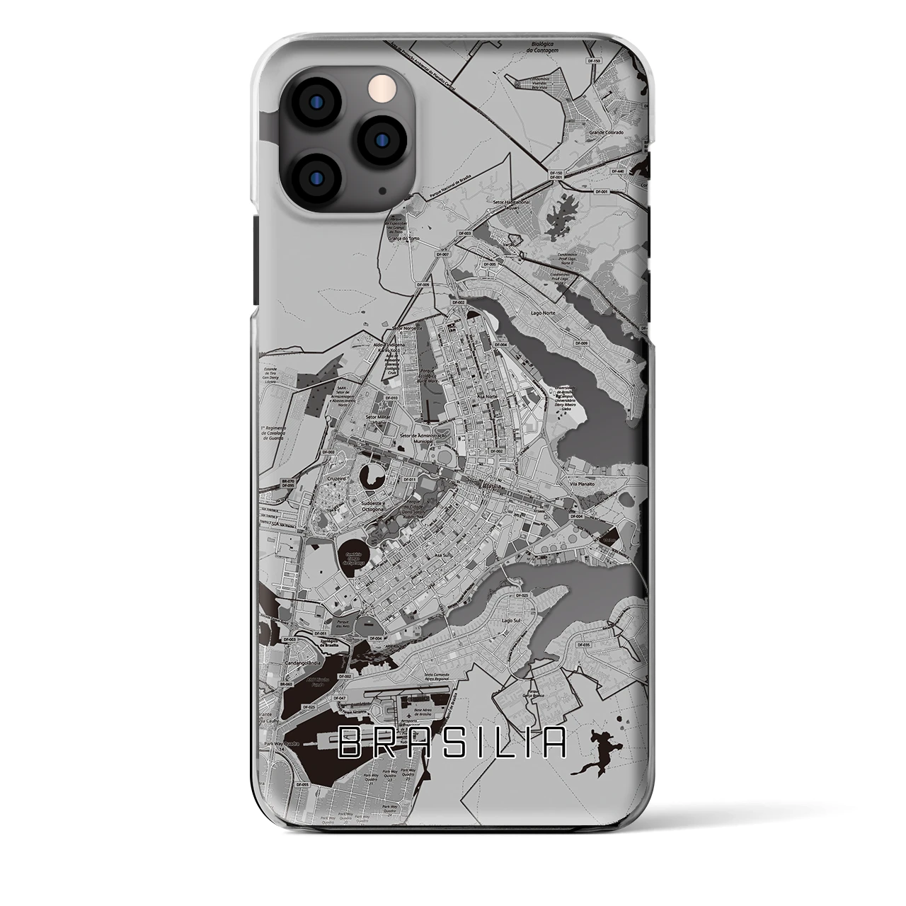 【ブラジリア(ブラジル)】地図柄iPhoneケース(クリアタイプ)