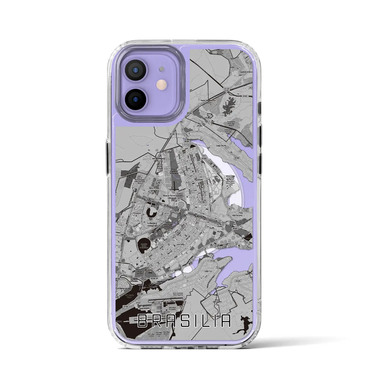 【ブラジリア(ブラジル)】地図柄iPhoneケース(MagSafeタイプ)