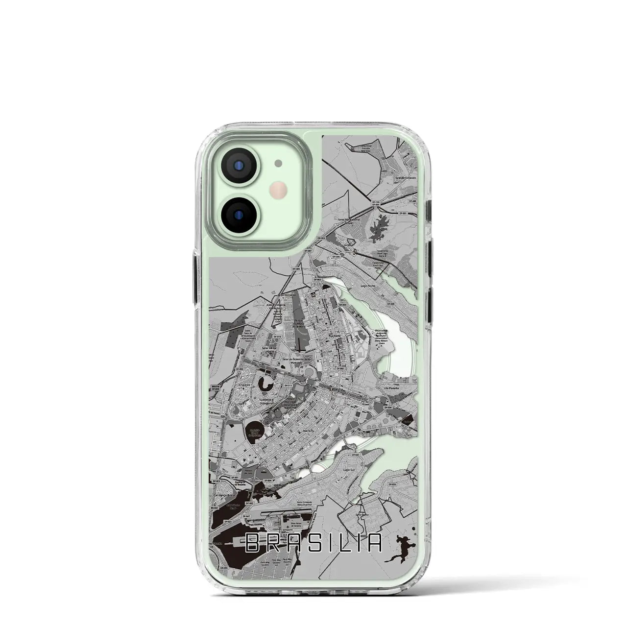 【ブラジリア(ブラジル)】地図柄iPhoneケース(MagSafeタイプ)