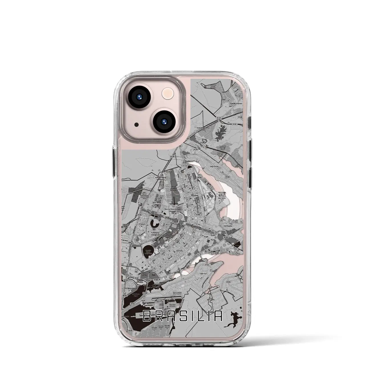 【ブラジリア(ブラジル)】地図柄iPhoneケース(MagSafeタイプ)