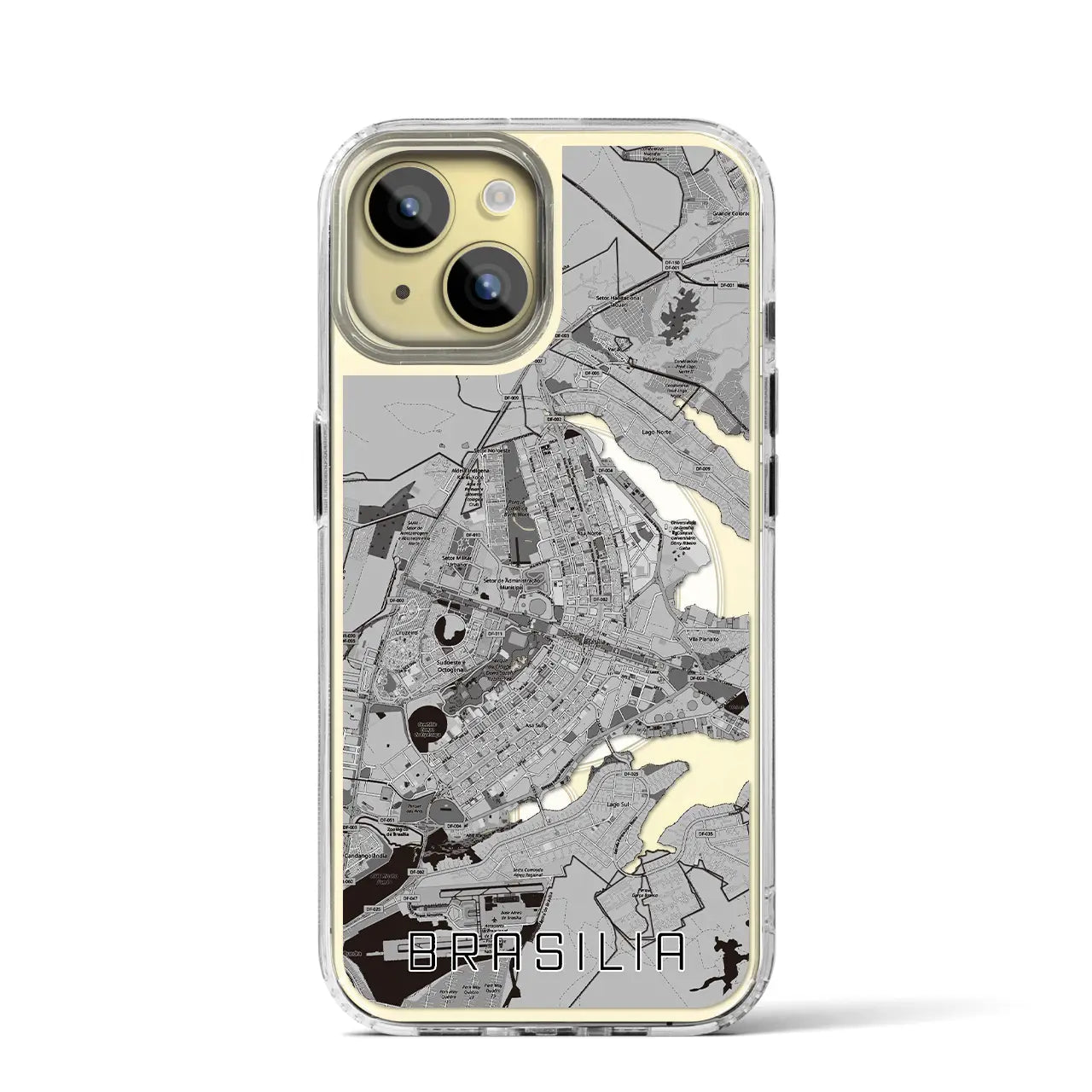 【ブラジリア(ブラジル)】地図柄iPhoneケース(MagSafeタイプ)