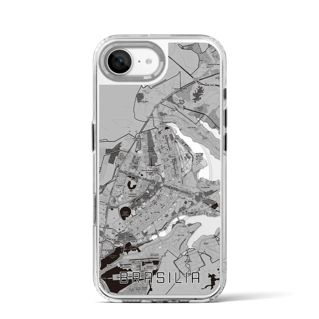 【ブラジリア(ブラジル)】地図柄iPhoneケース(MagSafeタイプ)