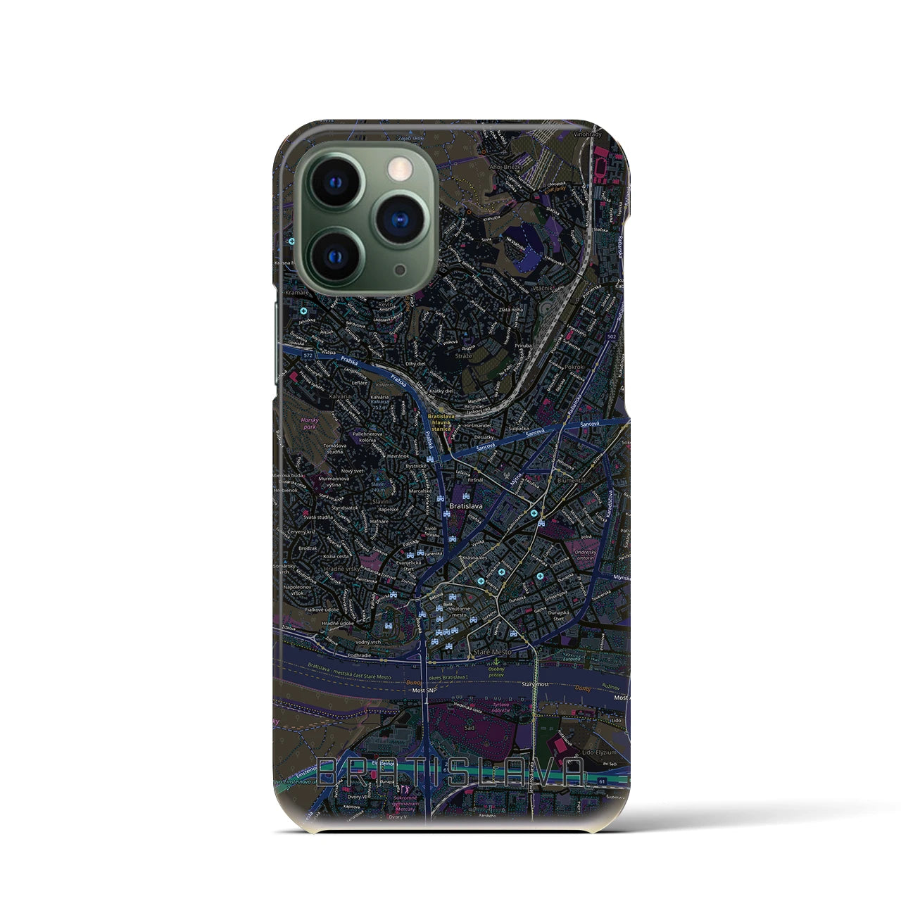 【ブラチスラヴァ(スロバキア)】地図柄iPhoneケース(バックカバータイプ)