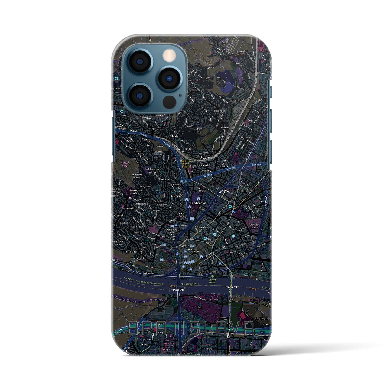 【ブラチスラヴァ(スロバキア)】地図柄iPhoneケース(バックカバータイプ)
