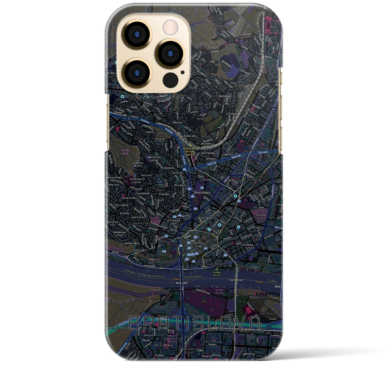 【ブラチスラヴァ(スロバキア)】地図柄iPhoneケース(バックカバータイプ)