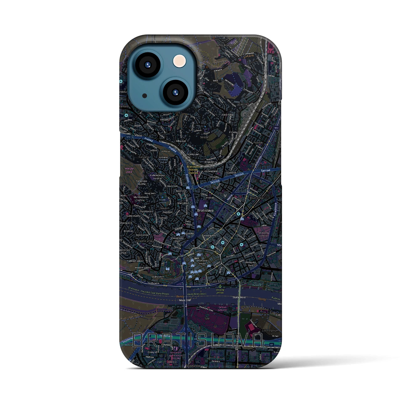 【ブラチスラヴァ(スロバキア)】地図柄iPhoneケース(バックカバータイプ)
