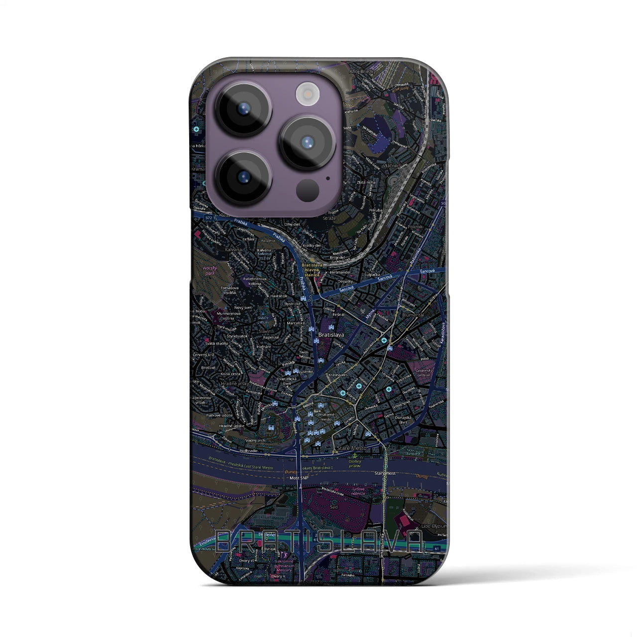 【ブラチスラヴァ(スロバキア)】地図柄iPhoneケース(バックカバータイプ)