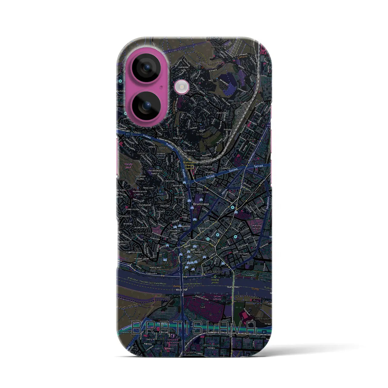 【ブラチスラヴァ(スロバキア)】地図柄iPhoneケース(バックカバータイプ)