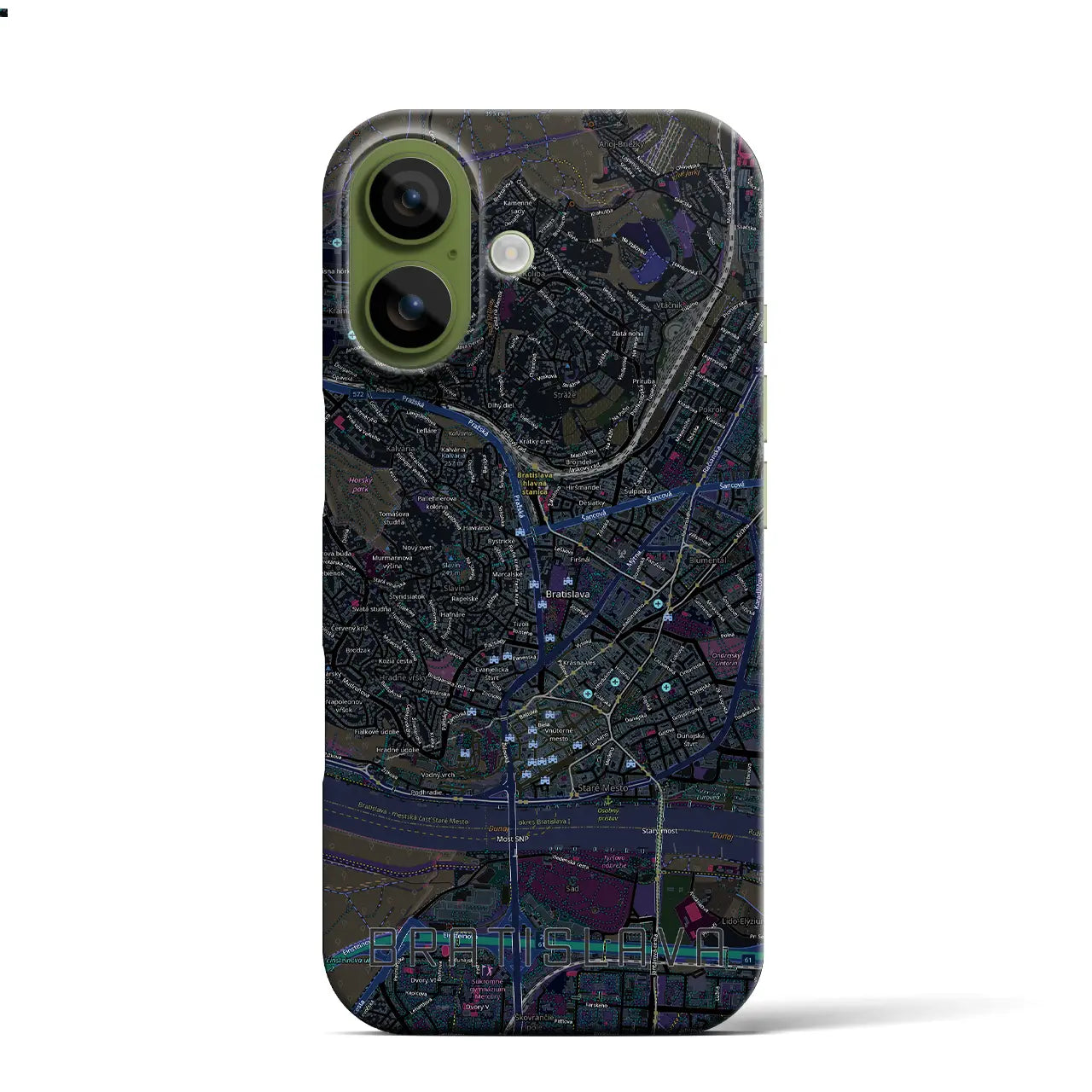 【ブラチスラヴァ(スロバキア)】地図柄iPhoneケース(バックカバータイプ)