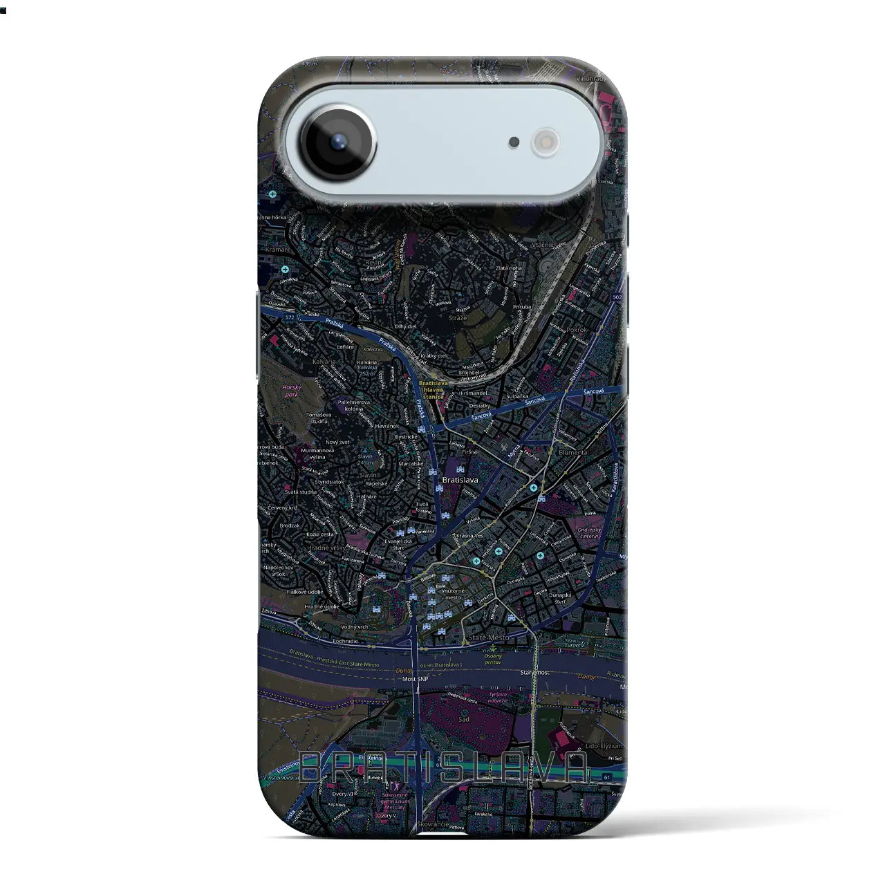 【ブラチスラヴァ(スロバキア)】地図柄iPhoneケース(バックカバータイプ)