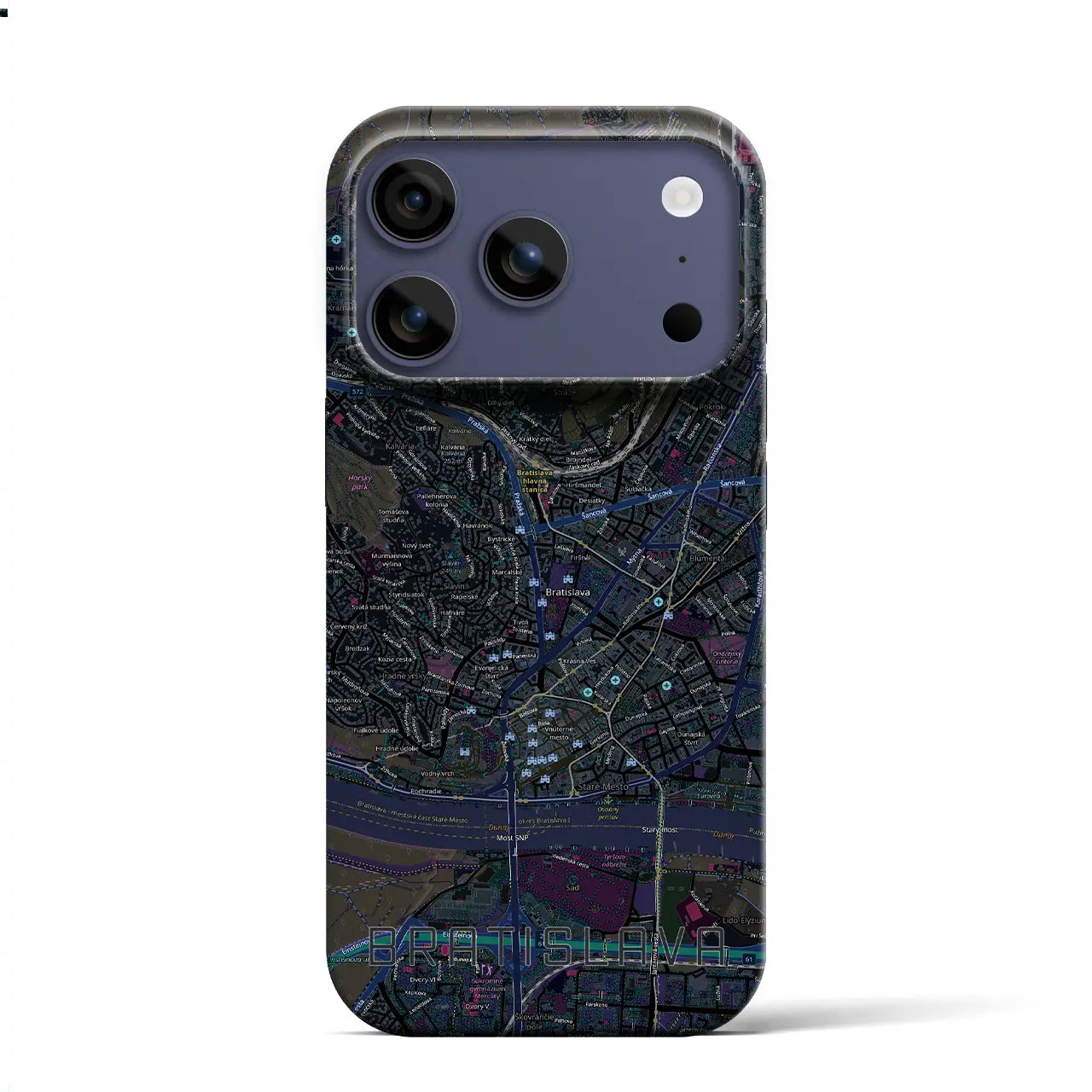 【ブラチスラヴァ(スロバキア)】地図柄iPhoneケース(バックカバータイプ)