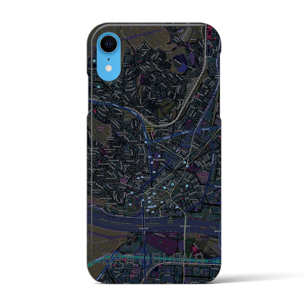 【ブラチスラヴァ(スロバキア)】地図柄iPhoneケース(バックカバータイプ)