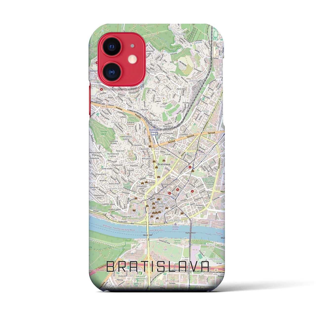 【ブラチスラヴァ(スロバキア)】地図柄iPhoneケース(バックカバータイプ)