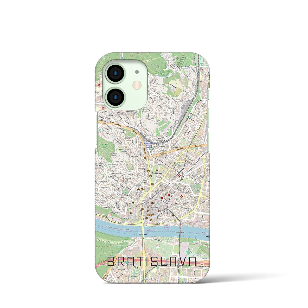 【ブラチスラヴァ(スロバキア)】地図柄iPhoneケース(バックカバータイプ)