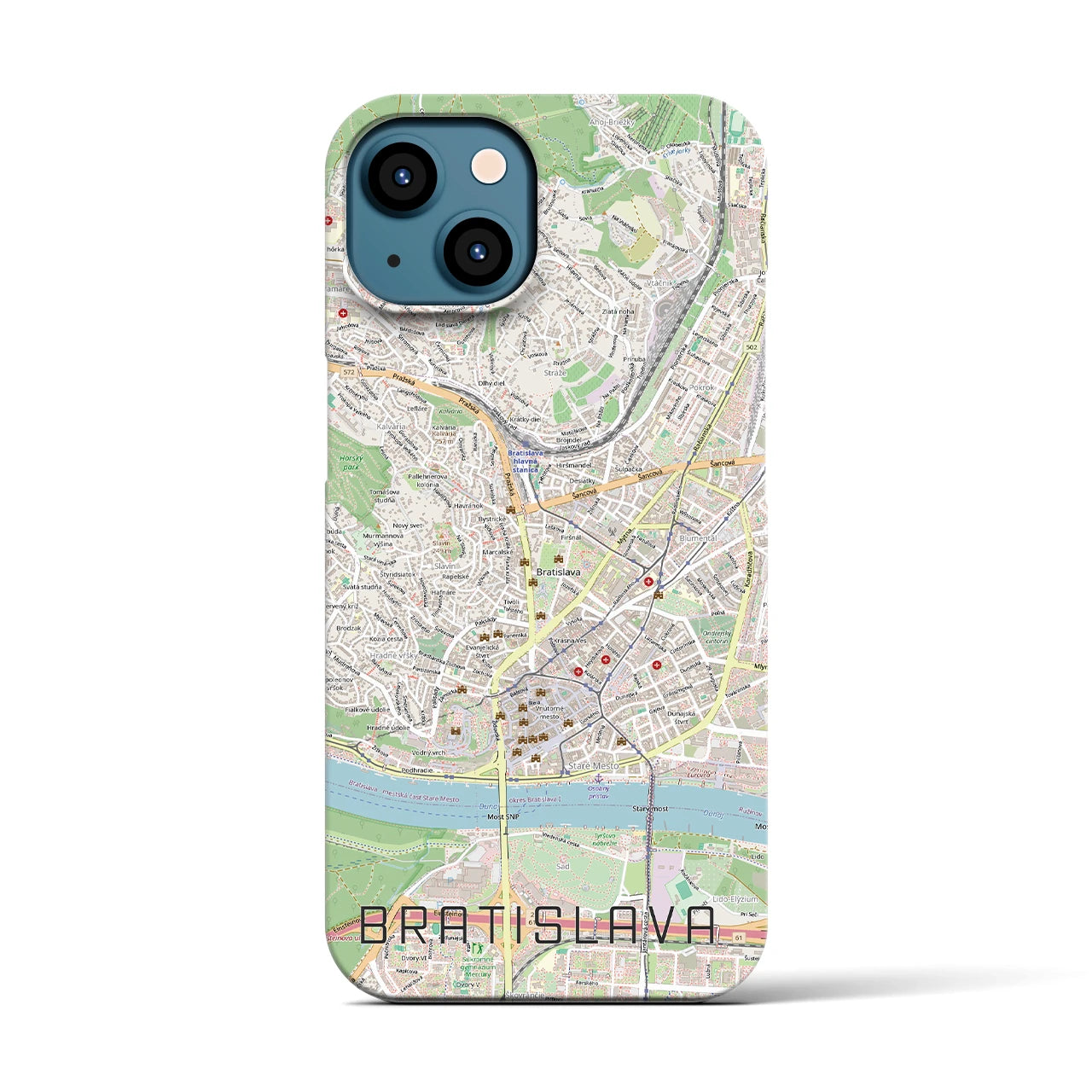 【ブラチスラヴァ(スロバキア)】地図柄iPhoneケース(バックカバータイプ)