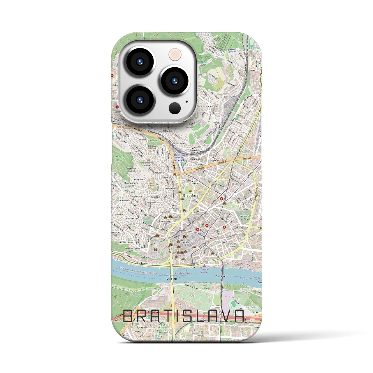 【ブラチスラヴァ(スロバキア)】地図柄iPhoneケース(バックカバータイプ)