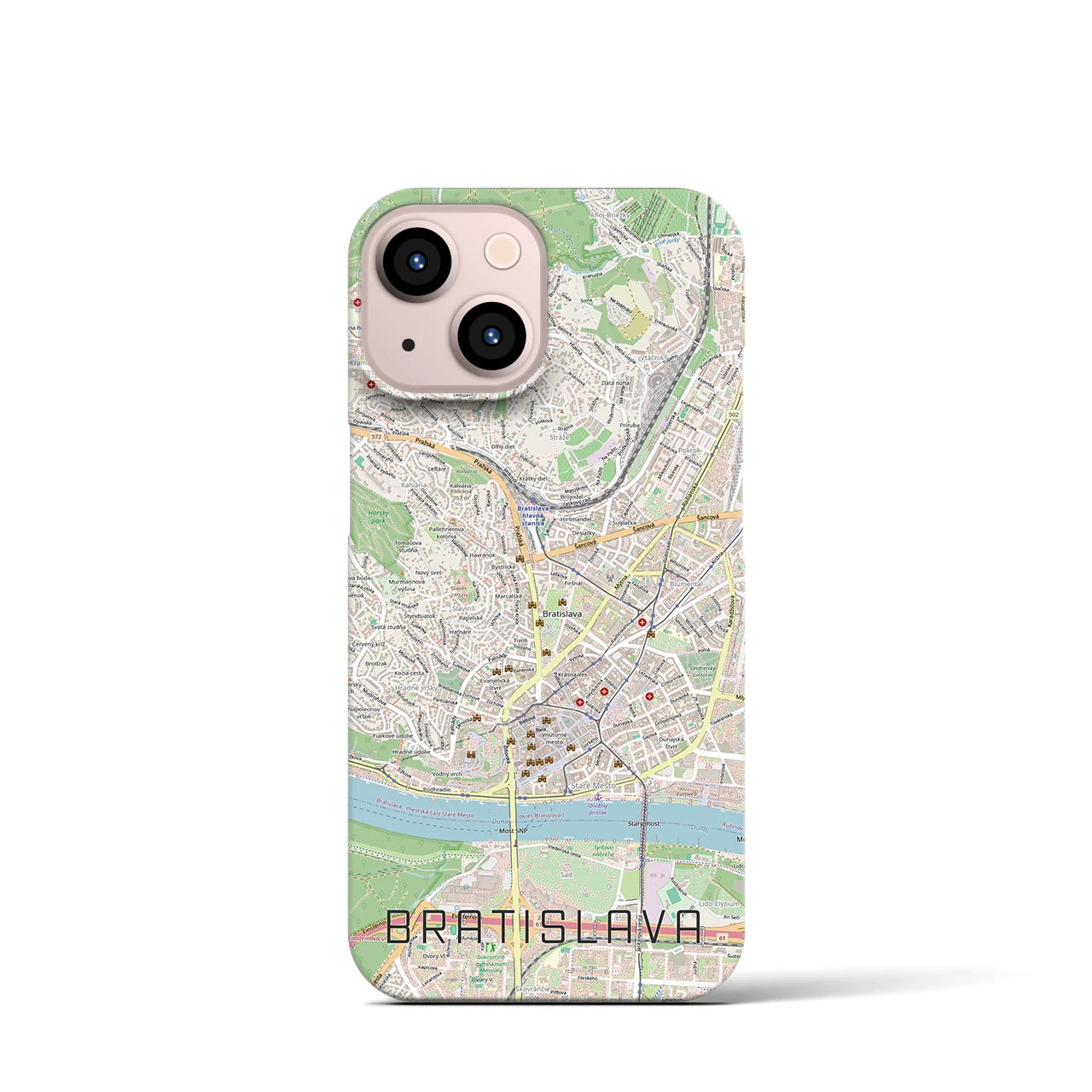 【ブラチスラヴァ(スロバキア)】地図柄iPhoneケース(バックカバータイプ)