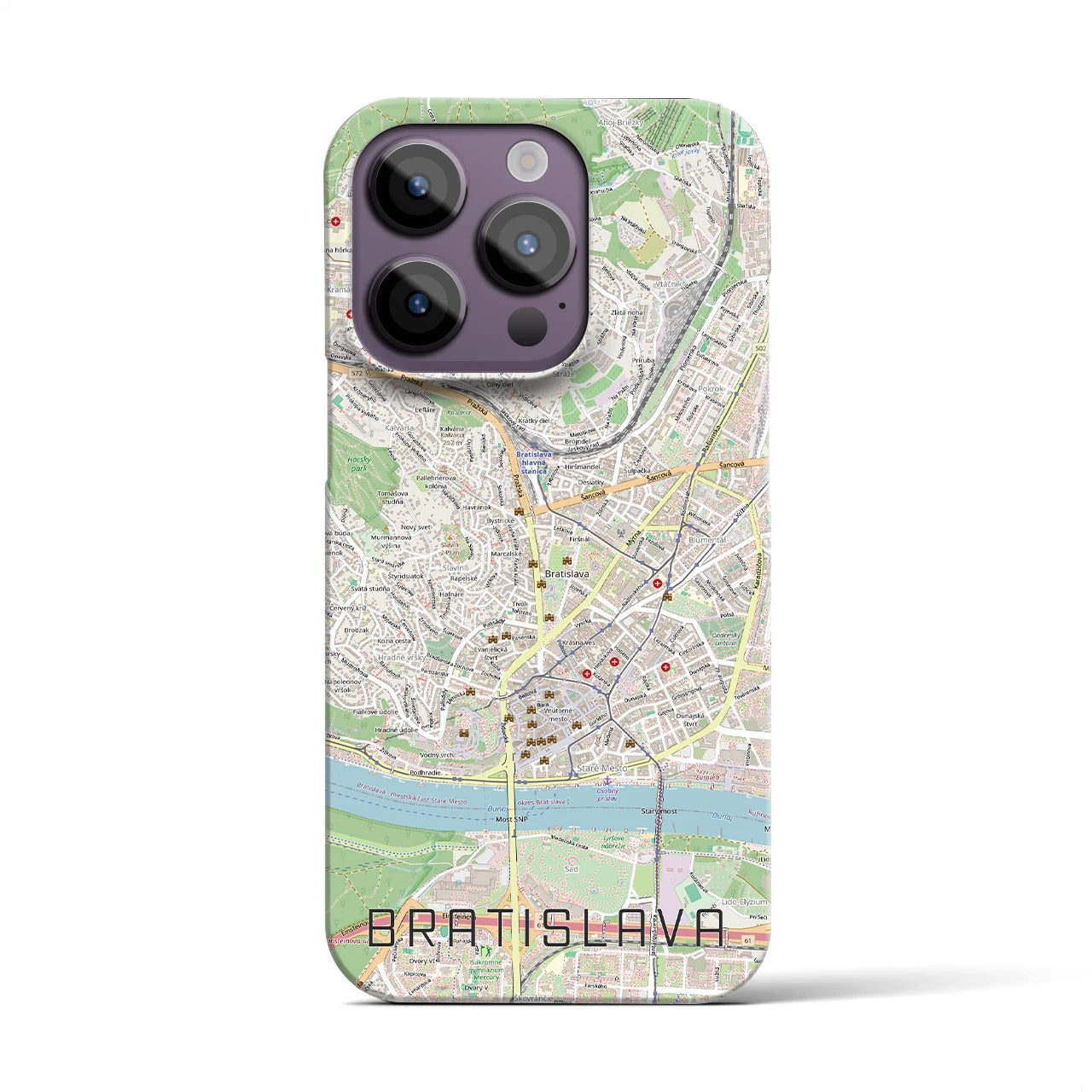 【ブラチスラヴァ(スロバキア)】地図柄iPhoneケース(バックカバータイプ)