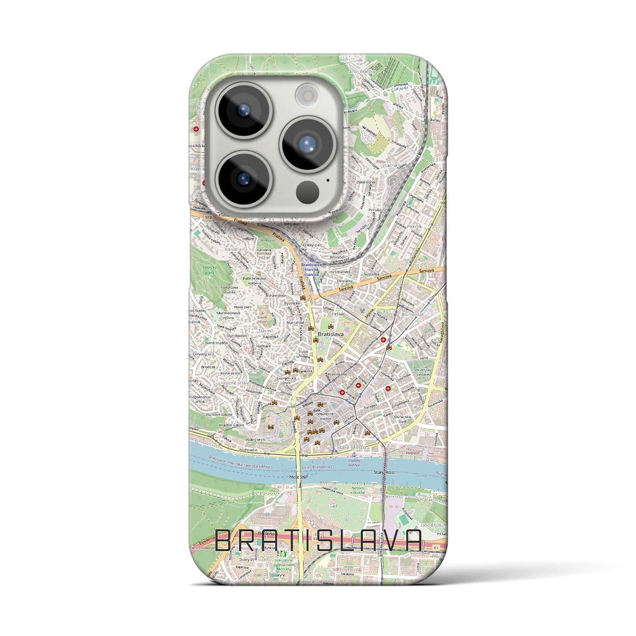 【ブラチスラヴァ(スロバキア)】地図柄iPhoneケース(バックカバータイプ)