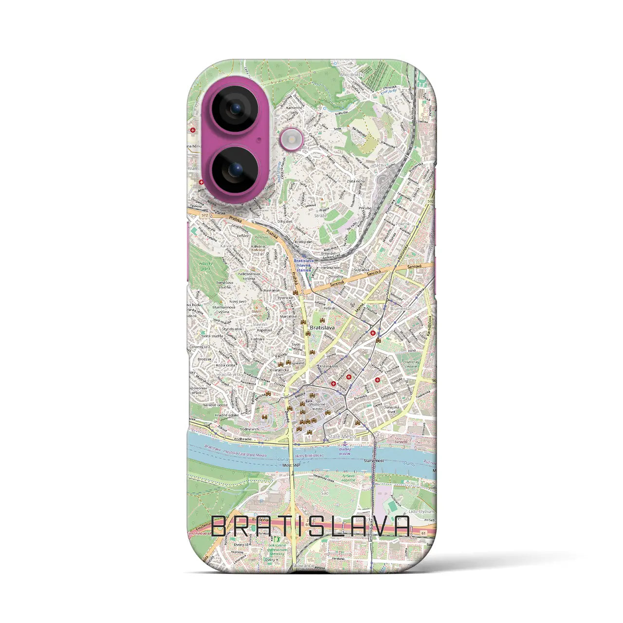 【ブラチスラヴァ(スロバキア)】地図柄iPhoneケース(バックカバータイプ)