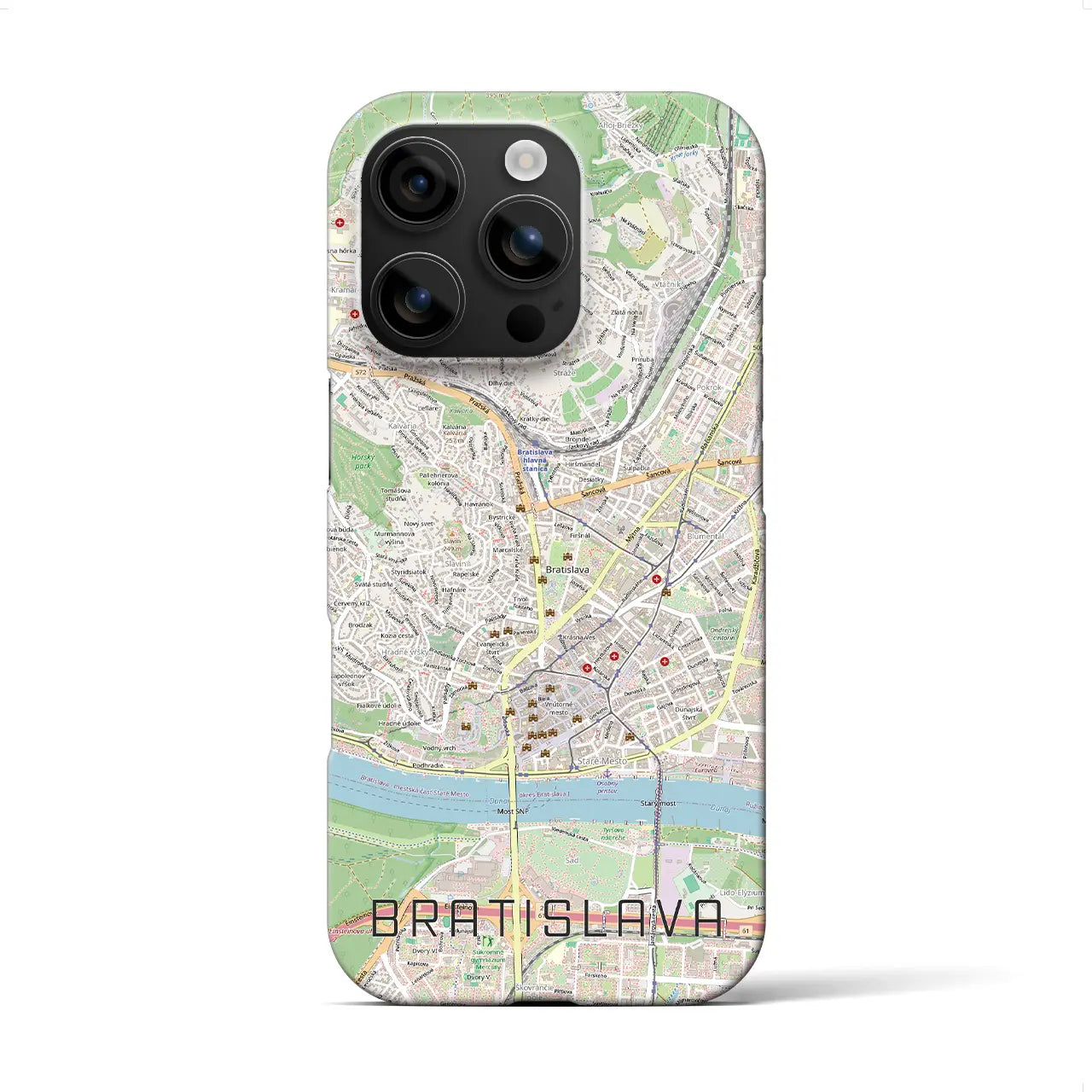 【ブラチスラヴァ(スロバキア)】地図柄iPhoneケース(バックカバータイプ)