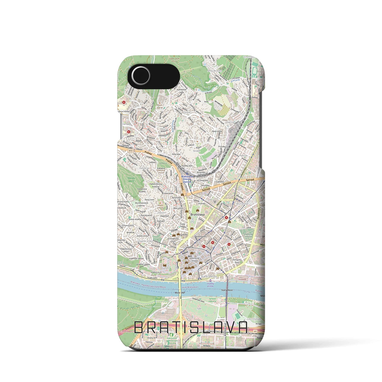 【ブラチスラヴァ(スロバキア)】地図柄iPhoneケース(バックカバータイプ)