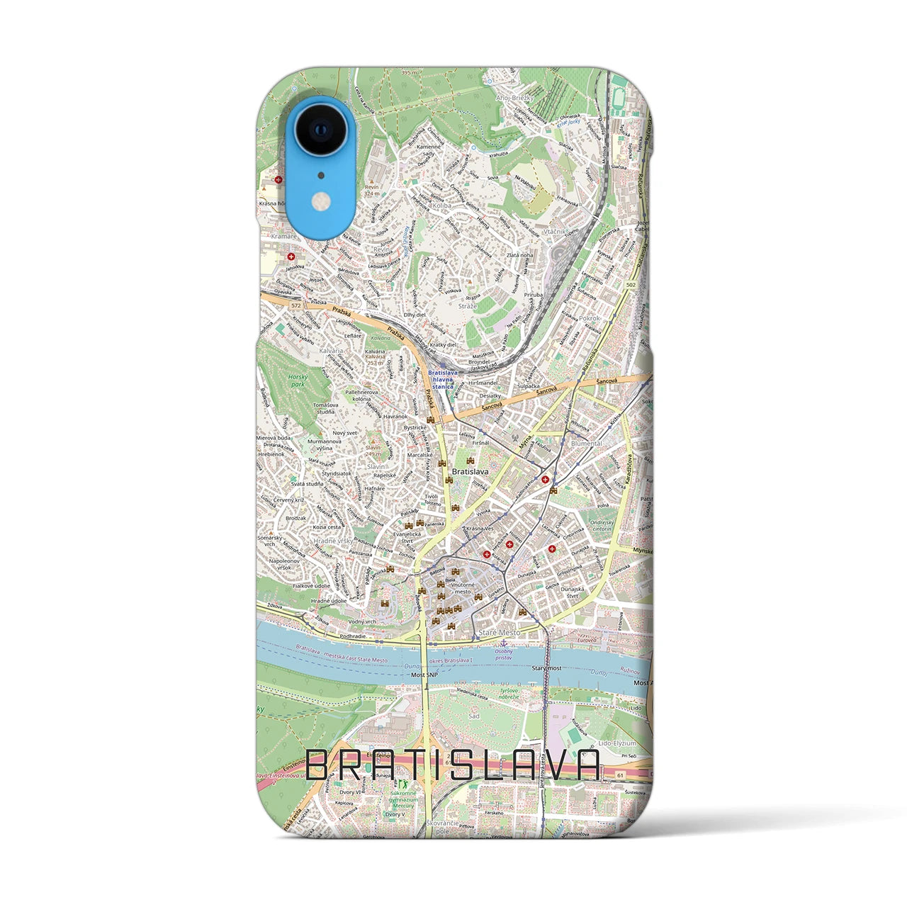 【ブラチスラヴァ(スロバキア)】地図柄iPhoneケース(バックカバータイプ)