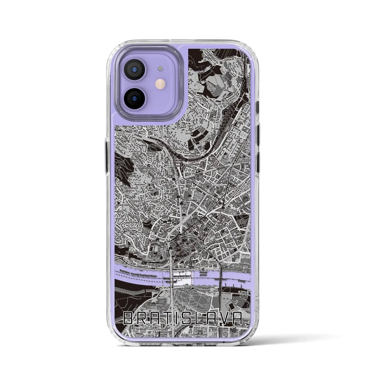 【ブラチスラヴァ(スロバキア)】地図柄iPhoneケース(MagSafeタイプ)