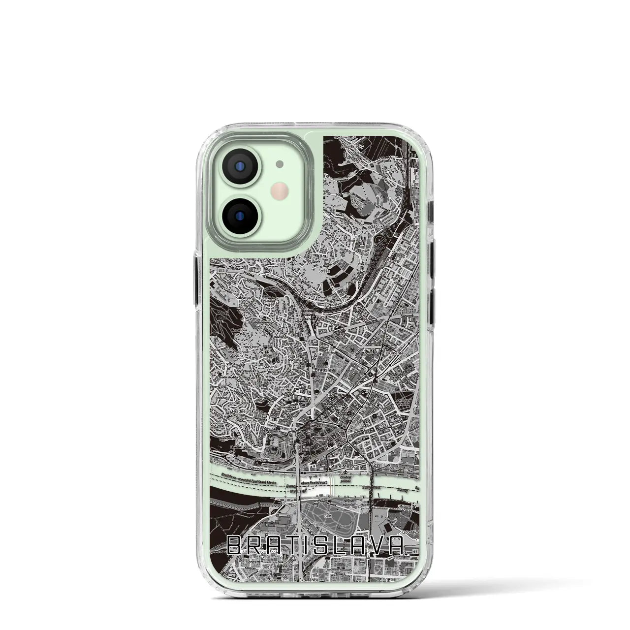 【ブラチスラヴァ(スロバキア)】地図柄iPhoneケース(MagSafeタイプ)