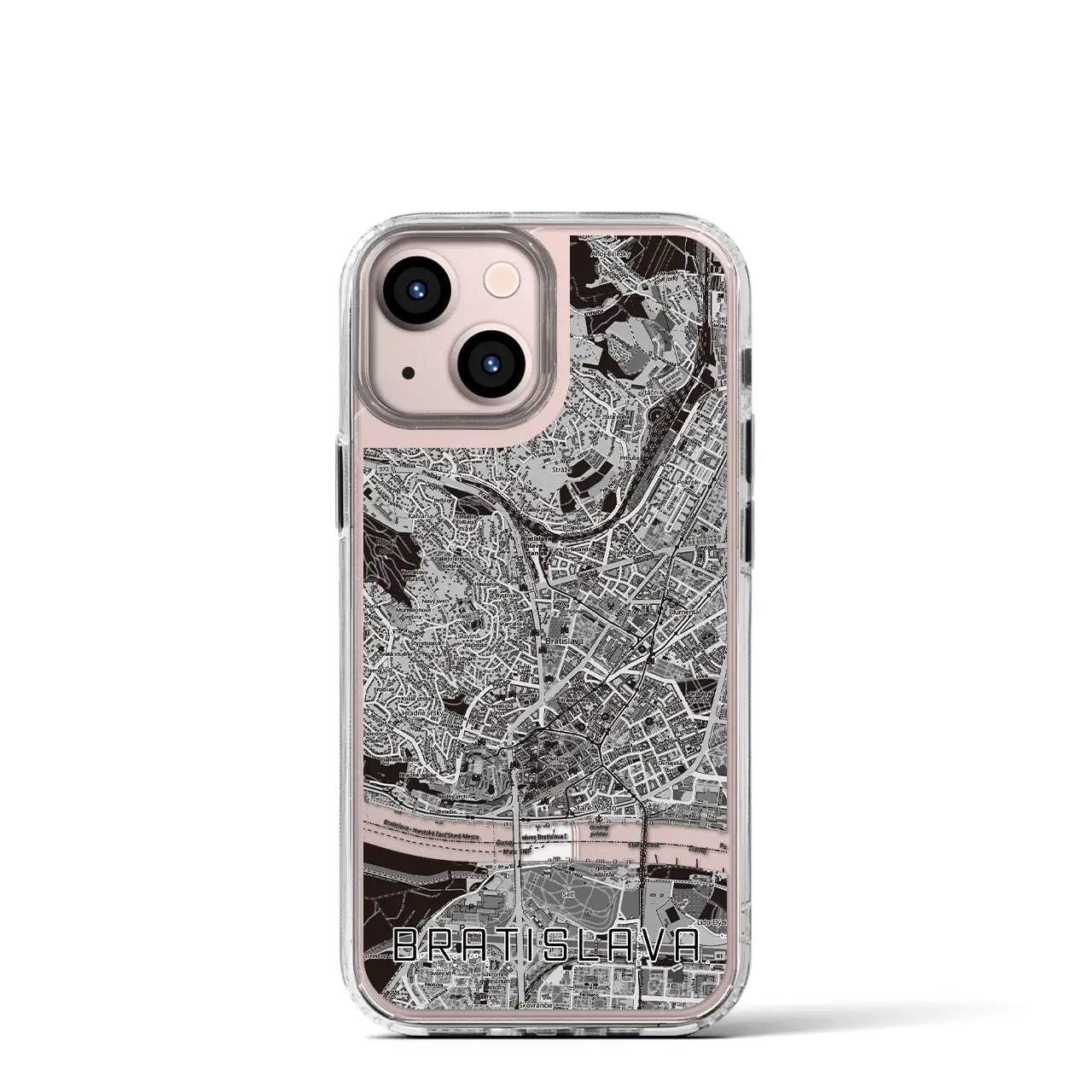 【ブラチスラヴァ(スロバキア)】地図柄iPhoneケース(MagSafeタイプ)