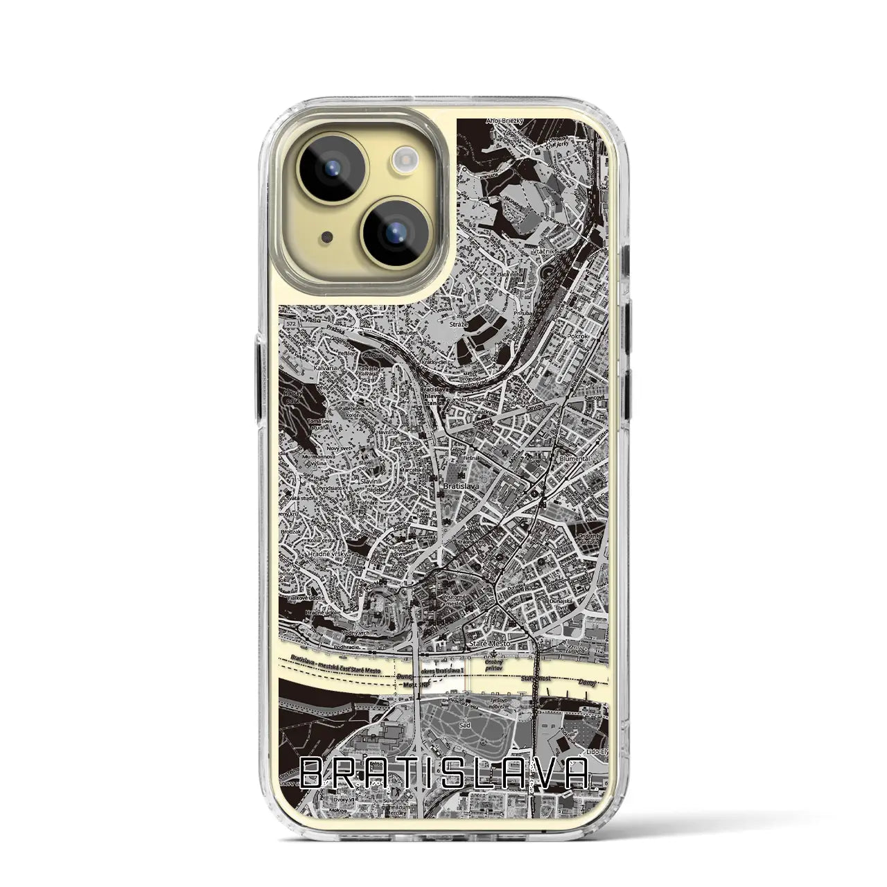 【ブラチスラヴァ(スロバキア)】地図柄iPhoneケース(MagSafeタイプ)