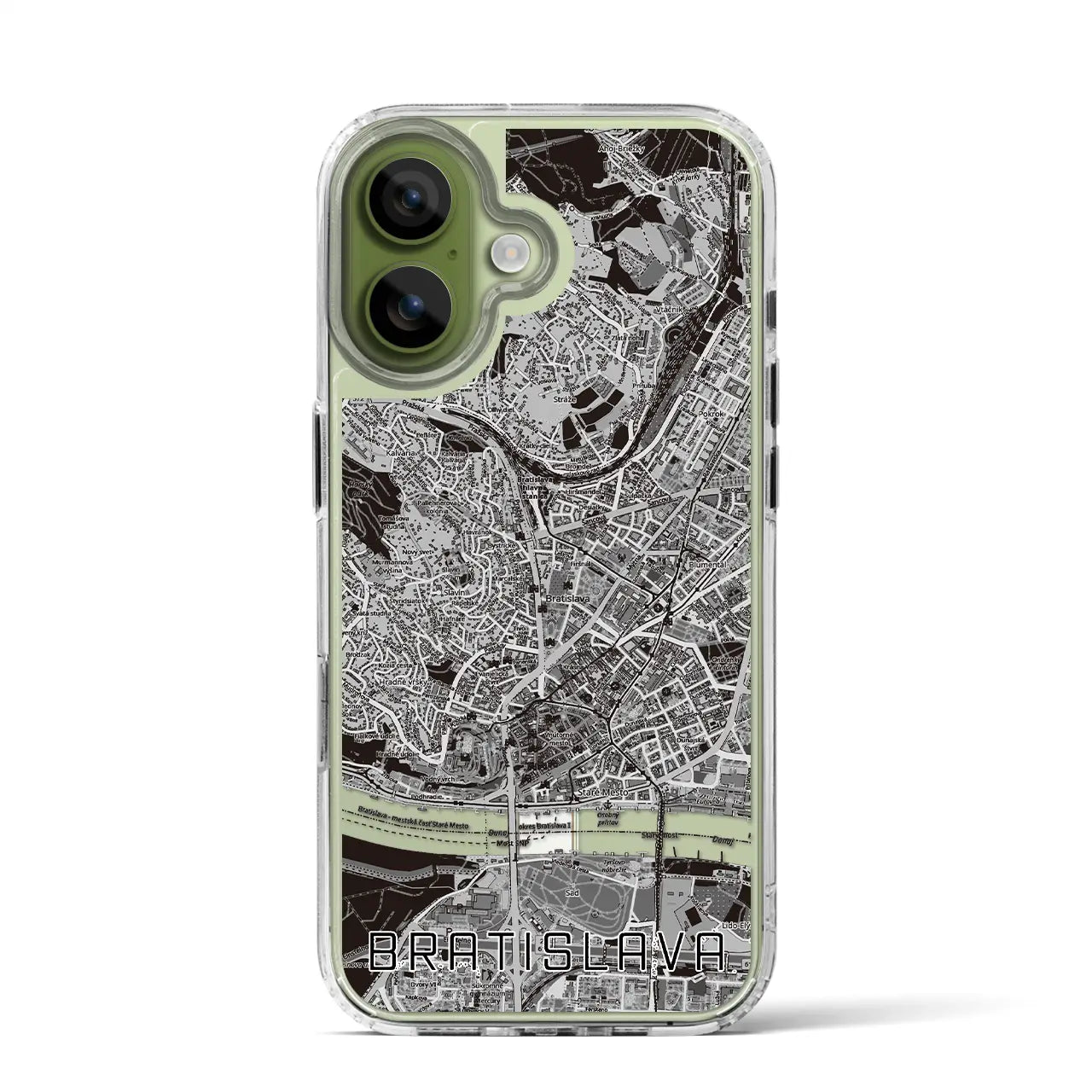 【ブラチスラヴァ(スロバキア)】地図柄iPhoneケース(MagSafeタイプ)