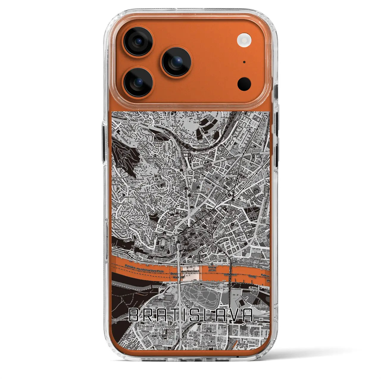 【ブラチスラヴァ(スロバキア)】地図柄iPhoneケース(MagSafeタイプ)