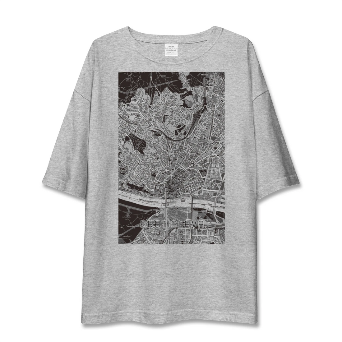 【ブラチスラヴァ(スロバキア)】地図柄ビッグシルエットTシャツ