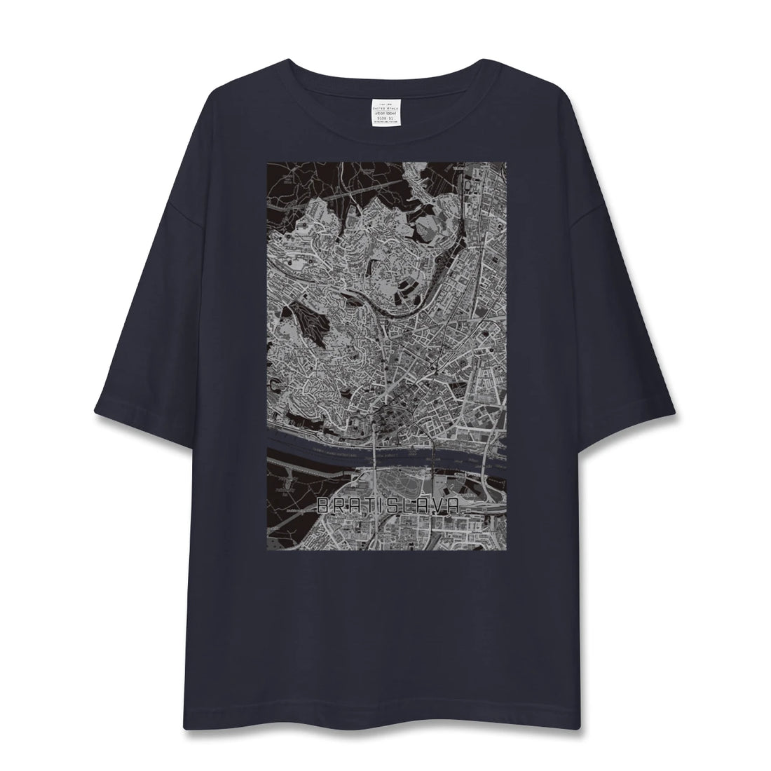 【ブラチスラヴァ(スロバキア)】地図柄ビッグシルエットTシャツ