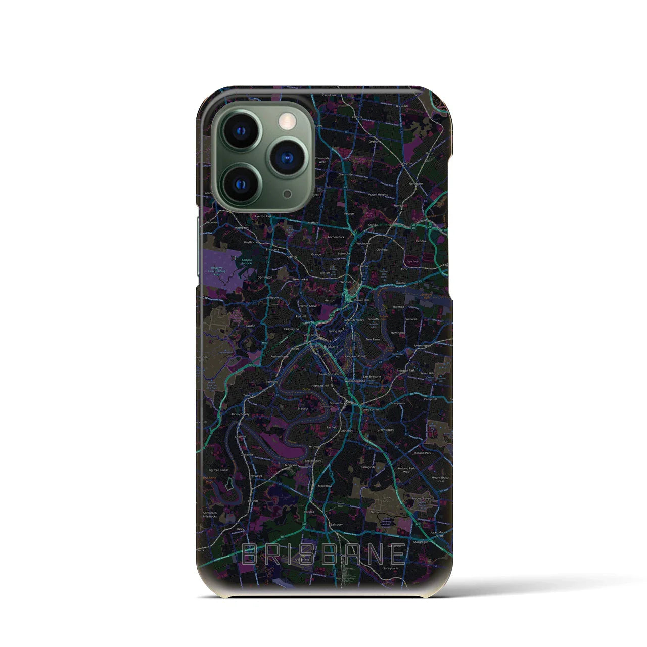 【ブリスベン(オーストラリア)】地図柄iPhoneケース(バックカバータイプ)