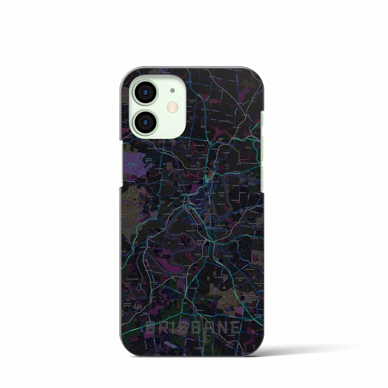 【ブリスベン(オーストラリア)】地図柄iPhoneケース(バックカバータイプ)