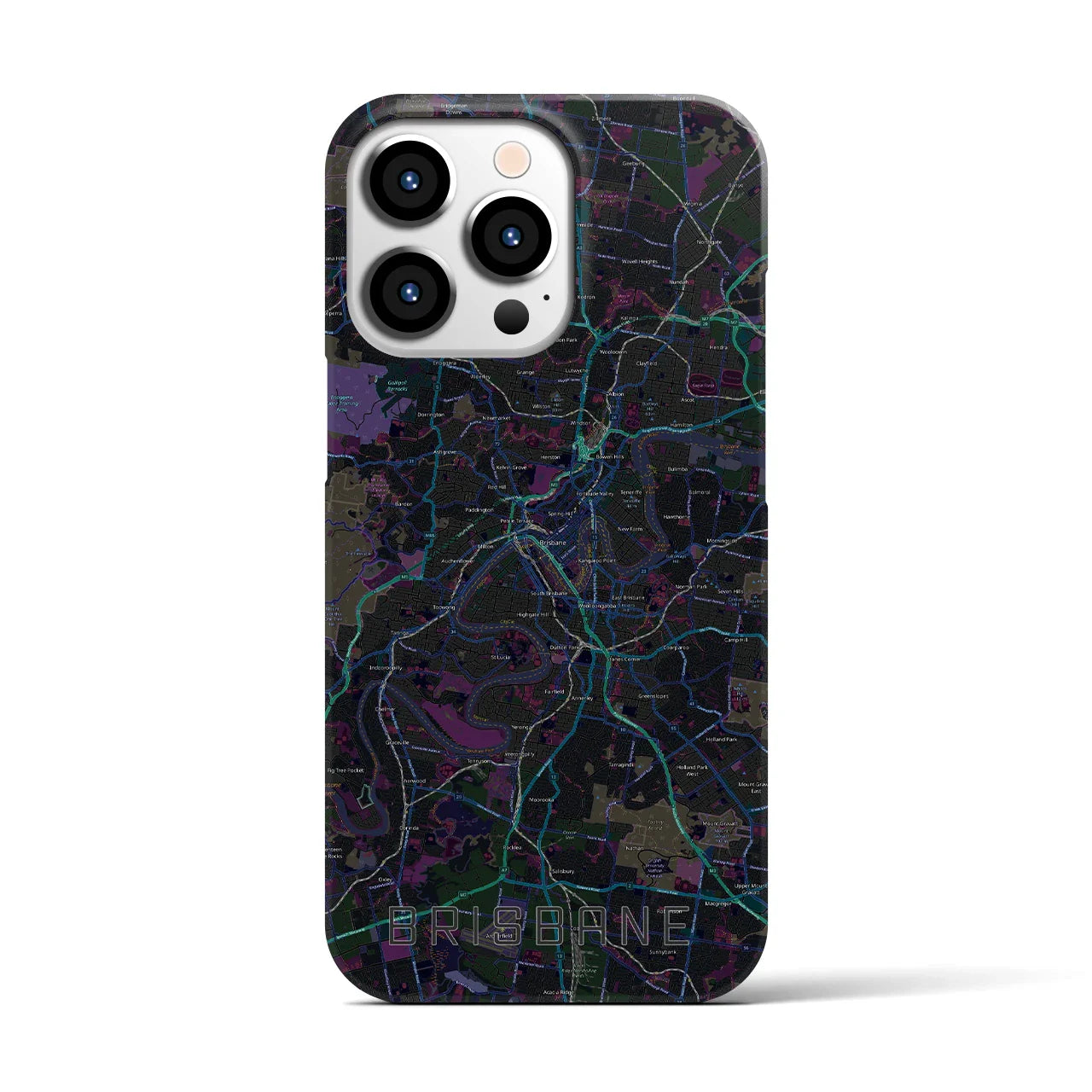 【ブリスベン(オーストラリア)】地図柄iPhoneケース(バックカバータイプ)