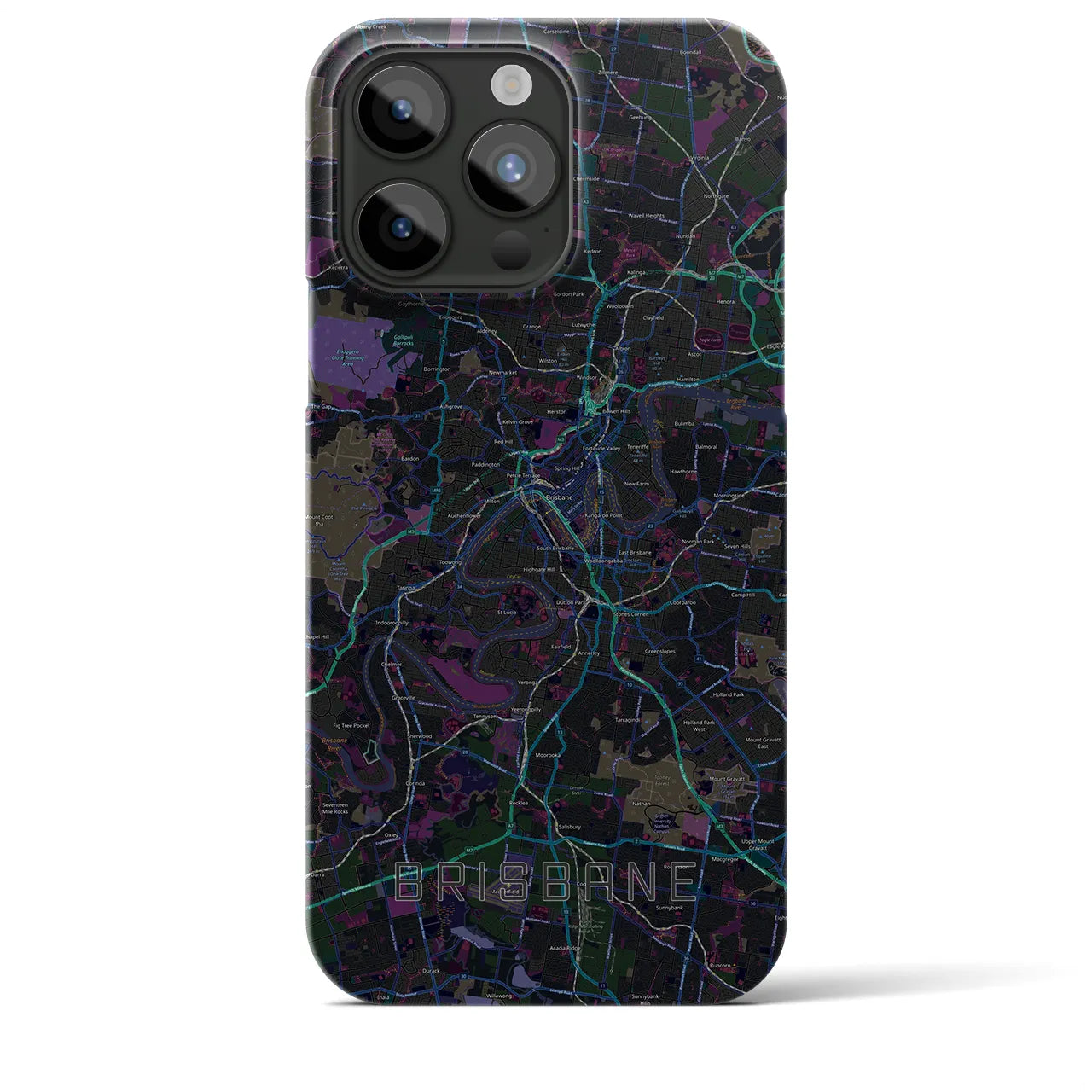 【ブリスベン(オーストラリア)】地図柄iPhoneケース(バックカバータイプ)