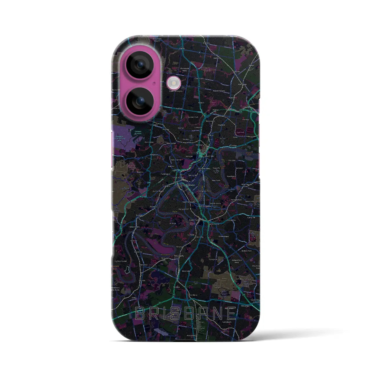 【ブリスベン(オーストラリア)】地図柄iPhoneケース(バックカバータイプ)