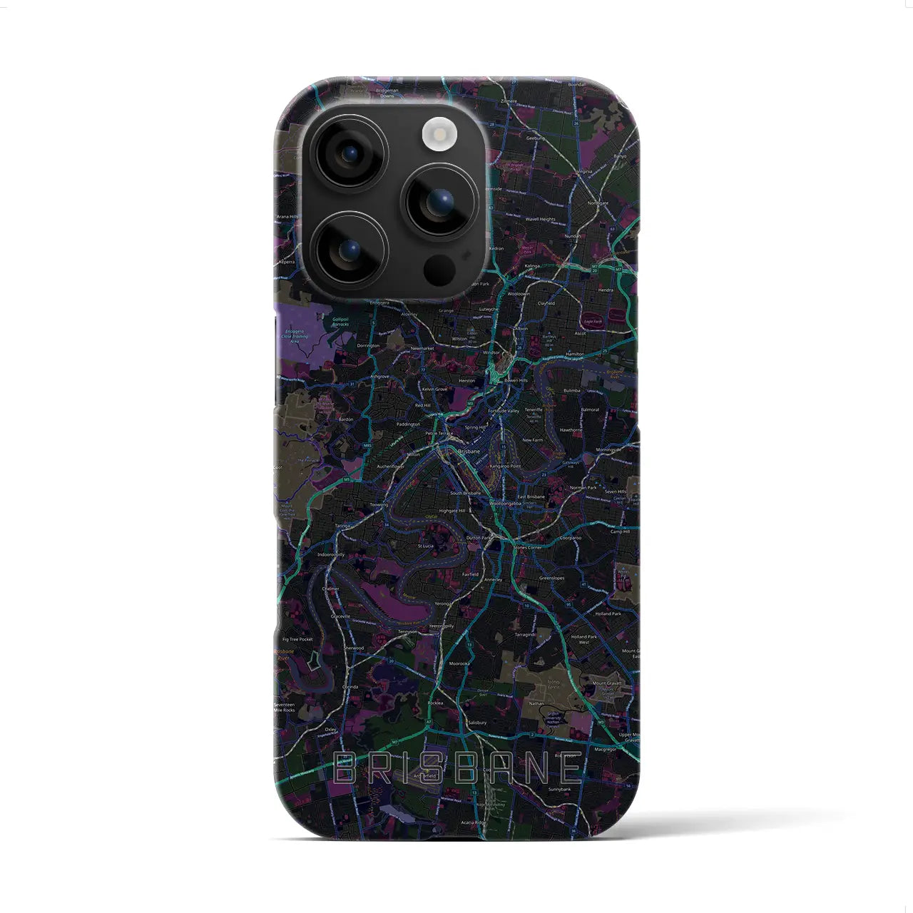 【ブリスベン(オーストラリア)】地図柄iPhoneケース(バックカバータイプ)