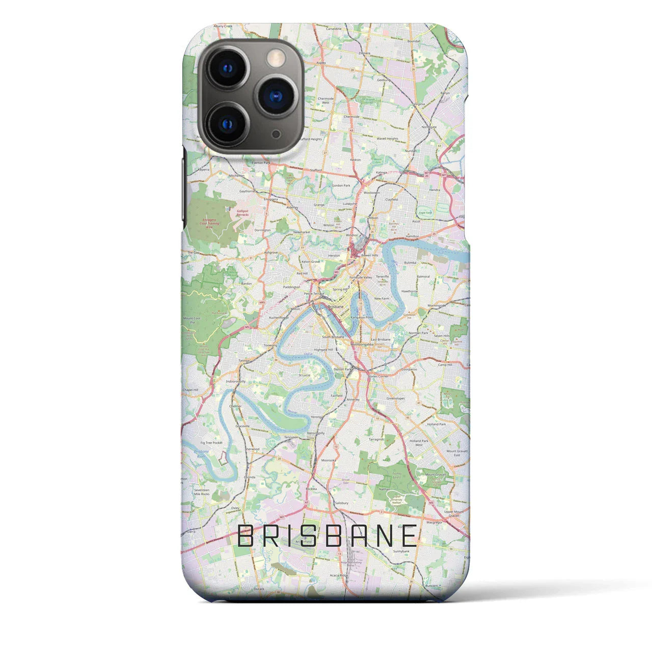 【ブリスベン(オーストラリア)】地図柄iPhoneケース(バックカバータイプ)
