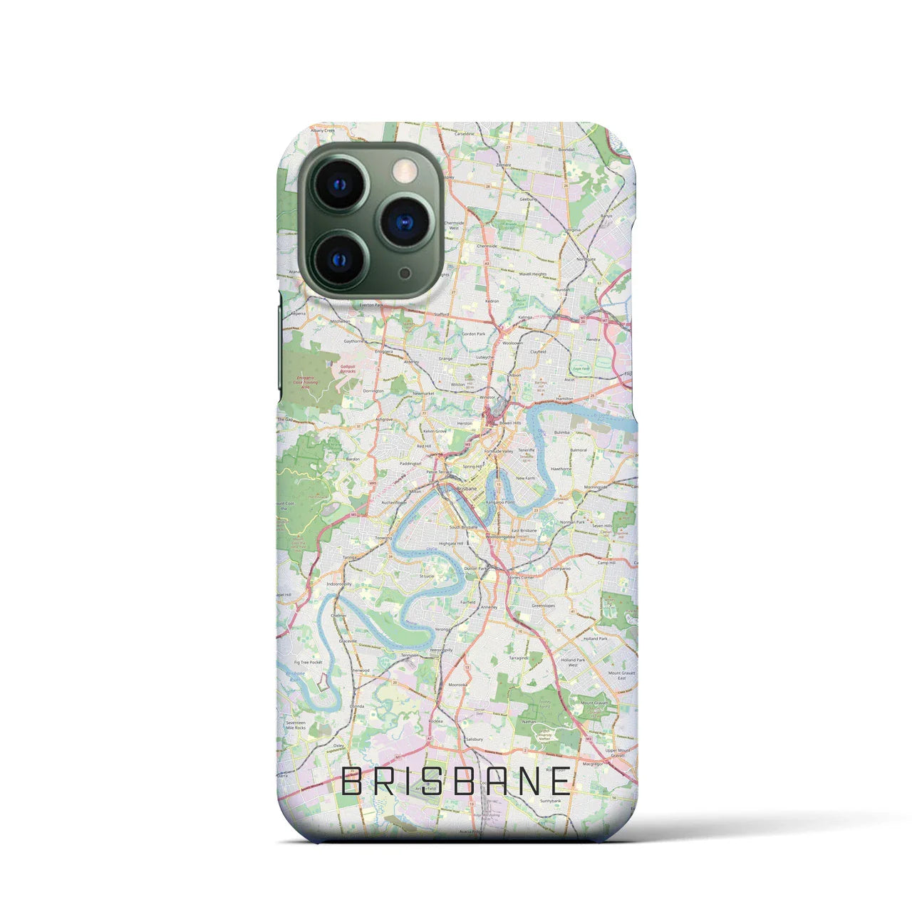 【ブリスベン(オーストラリア)】地図柄iPhoneケース(バックカバータイプ)