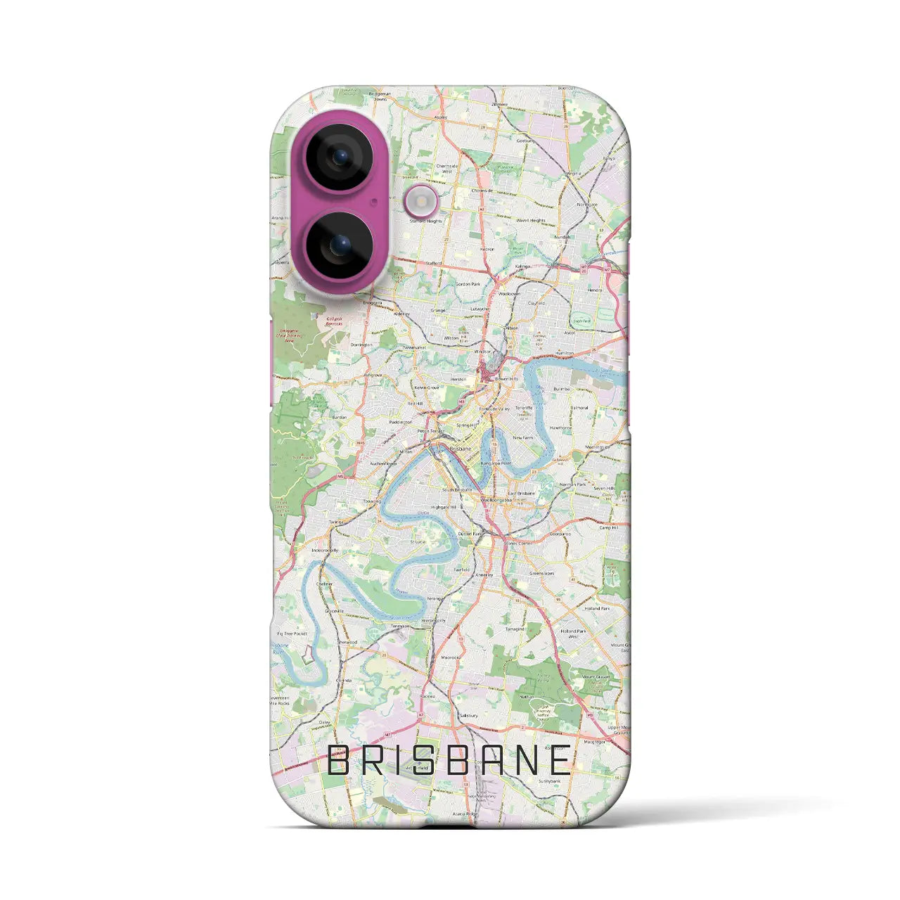 【ブリスベン(オーストラリア)】地図柄iPhoneケース(バックカバータイプ)