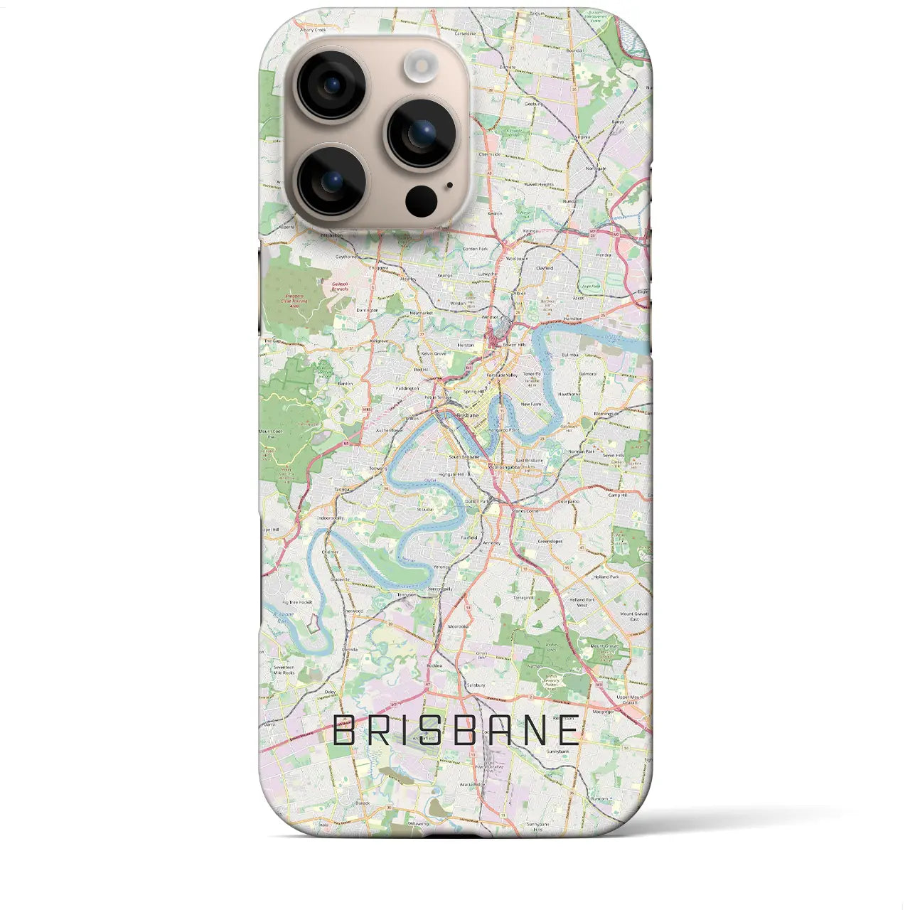【ブリスベン(オーストラリア)】地図柄iPhoneケース(バックカバータイプ)